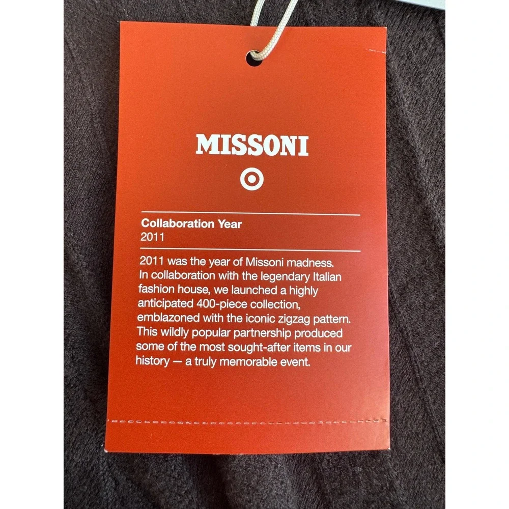 Missoni for Target 20th Anniversary Brown Ribbed Zigzag Knit Leggings XL NWT